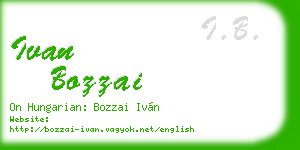 ivan bozzai business card